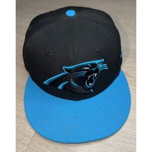 New Era 59Fifty Fitted NFL Carolina Panthers Two Tone Cap Size 7 Hat Black Blue
